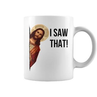 Quote Jesus Meme I Saw That Christian God Womens Mens Coffee Mug | Crazezy