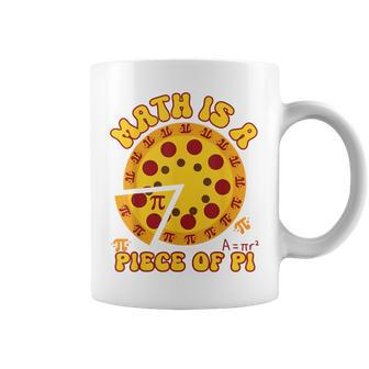 Retro Math Is A Piece Of Pi Teacher Pi Day 314 Pie Coffee Mug - Monsterry UK
