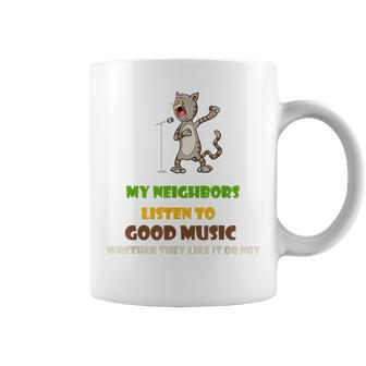 Singing Cat Awesome For Music Lover Coffee Mug - Monsterry
