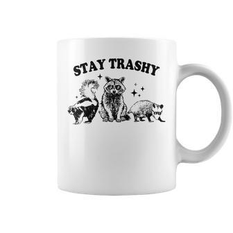 Stay Trashy Raccoon Opossum Skunk Coffee Mug | Mazezy