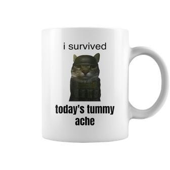 I Survived Today's Tummy Ache Coffee Mug - Seseable