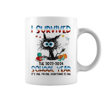 Teacher I Survived Last Day Of The School Year 2024 Coffee Mug | Mazezy UK