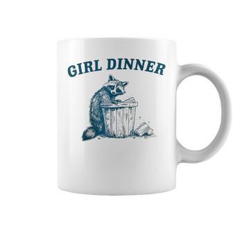 Trash Panda Girl Dinner Raccoon Coffee Mug - Monsterry UK