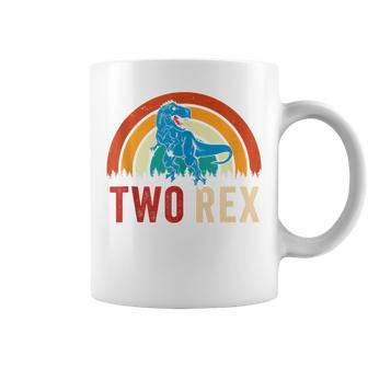 Two Rex Retro Vintage Dinausor 2 Year Old Trex Coffee Mug - Monsterry UK