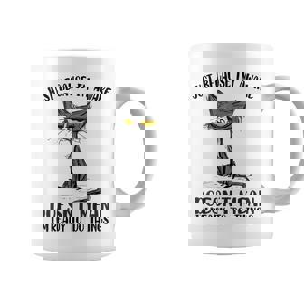 Fuuny Cat Lover Just Because I'm Awake Cat Humor Cat Lover Coffee Mug - Thegiftio