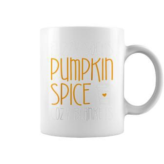 Fuzzy Socks Pumpkin Spice Cozy Blankets Fall Season Coffee Mug - Monsterry DE