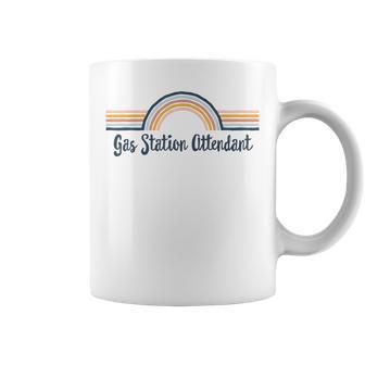 Gas Station Attendant Boho Rainbow Gas Station Attendant Coffee Mug - Monsterry