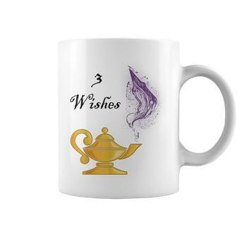 Genie Lamp 3 Wishes Jinni Graphic With Sayings Coffee Mug - Monsterry
