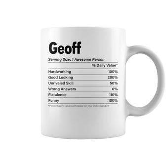 Geoff Nutrition Facts Name Definition Graphic Coffee Mug - Seseable
