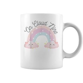 Girl 9Th Happy Birthday Rainbow On Cloud Nine 9 Years Old Coffee Mug - Thegiftio UK