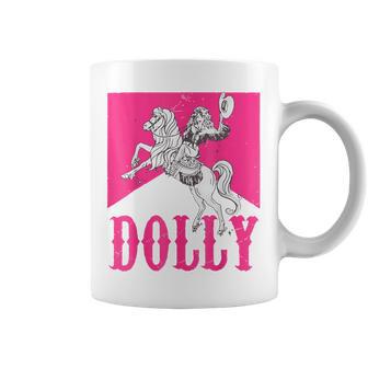 Girl Retro Personalized Dolly Cowgirl First Name Coffee Mug - Monsterry