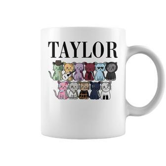 Girl Retro Taylor First Name Personalized Groovy Birthday Coffee Mug - Monsterry DE
