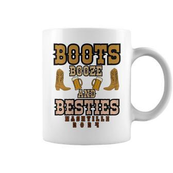 Girls Trip Nashville 2024 Boots Booze & Besties Weekend Coffee Mug - Seseable