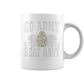 Go Army Beat Navy America's Football Game Day Camo Coffee Mug - Monsterry DE