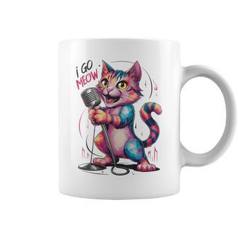 I Go Meow Colorful Singing Cat Coffee Mug - Monsterry