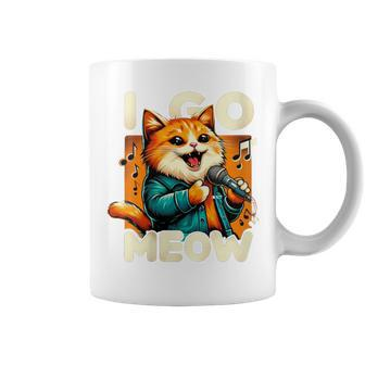I Go Meow Cat Owner Singing Cat Meme Cat Lovers Coffee Mug - Monsterry