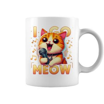 I Go Meow Singing Cat Meme Cat Lovers Retro Cat Owner Coffee Mug - Monsterry UK