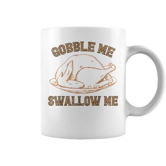 Gobble Me Swallow Me Leopard Thanksgiving Coffee Mug | Crazezy CA