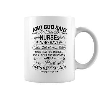And God Said Let There Be Nurses Who Have Ears Coffee Mug | Seseable CA