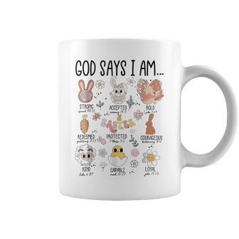 God Says I Am Easter Day Coffee Mug | Mazezy CA