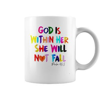 God Is Within Her She Will Not Fall Coffee Mug - Monsterry CA