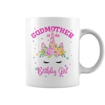 Godmother Of The Birthday Girl Unicorn Lashes Coffee Mug - Monsterry