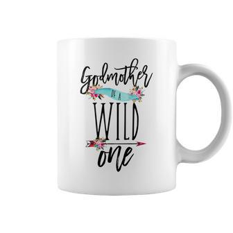 Godmother Of A Wild One Boho 1St Birthday Family Theme Coffee Mug - Monsterry
