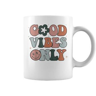 Good Vibes Only Peace Love 60S 70S Tie Dye Groovy Hippie Coffee Mug - Monsterry