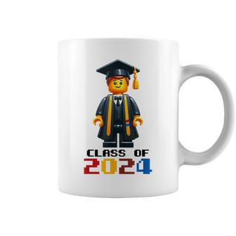 Graduation Class Of 2024 Bricks Building Master Builder Coffee Mug - Seseable
