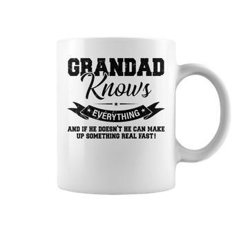 Grandad Knows Everything Vintage Father's Day Grandpa Coffee Mug - Thegiftio UK