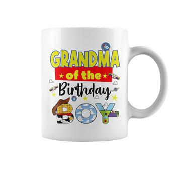 Grandma Of The Birthday Boy Toy Familly Matching Story Coffee Mug - Monsterry AU