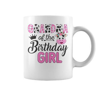 Grandma Of The Birthday Girl Farm Cow 1 St Birthday Girl Coffee Mug - Monsterry CA