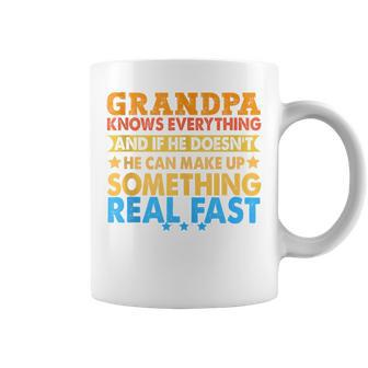 Grandpa Knows Everything Father's Day Dad Papa Coffee Mug - Thegiftio UK