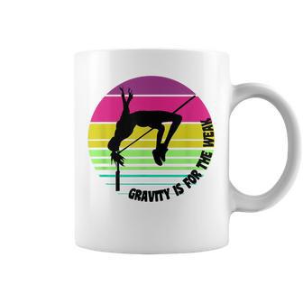 Gravity Is For The Weak Retro Colors High Jump Coffee Mug - Monsterry CA