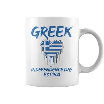 Greek Independence Day National Pride Roots Country Flag Coffee Mug | Mazezy DE