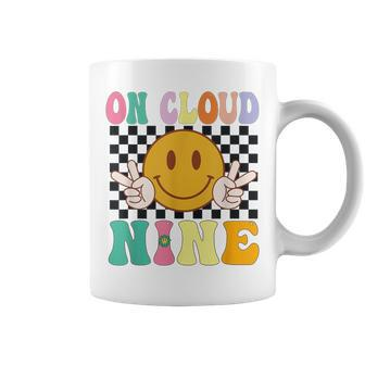 Groovy On Cloud Nine Flower Happy 9Th Birthday 9 Years Old Coffee Mug - Monsterry