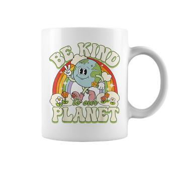 Groovy Earth Day Be Kind To Our Planet Retro Environmental Coffee Mug | Mazezy CA