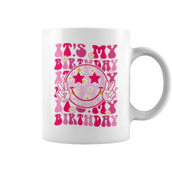 Groovy It's My Birthday Ns Girls Pink Smile Face Coffee Mug - Seseable