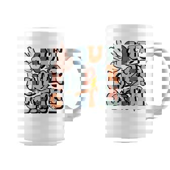 Groovy Last Day Of Kindergarten Peace Out Kindergarten Coffee Mug | Mazezy