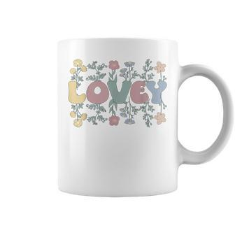 Groovy Lovey Grandmother Flowers Lovey Grandma Coffee Mug - Thegiftio UK