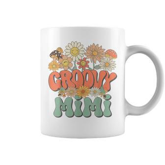 Groovy Mimi Floral Hippie Retro Daisy Flower Mother's Day Coffee Mug - Thegiftio UK
