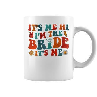 Groovy Retro Vintage It's Me Hi I'm The Bride Coffee Mug - Thegiftio UK