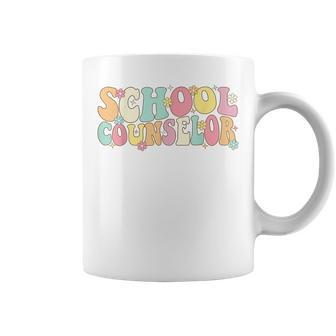 Groovy School Counselor Back To School Teacher Counseling Coffee Mug - Monsterry DE