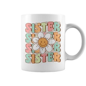 Groovy Sister Matching Family Birthday Party Daisy Flower Coffee Mug - Monsterry AU