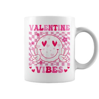 Groovy Valentines Day For Girl Valentine Vibes Coffee Mug | Seseable UK