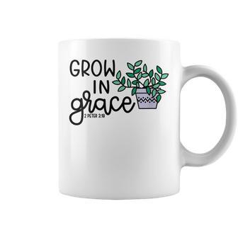 Grow In Grace Succulent Plant Faith Christian Cute Coffee Mug - Monsterry CA