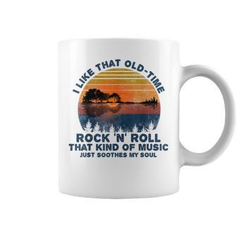 Guitar I Like That Old-Time Rock And Roll Soothes My Soul Coffee Mug - Monsterry DE