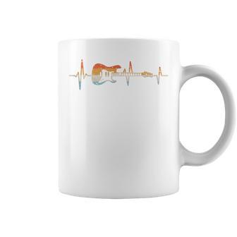 Guitarrista Latido Rock Música Retro Guitarra Sin Mangas Taza de café - Regaloses