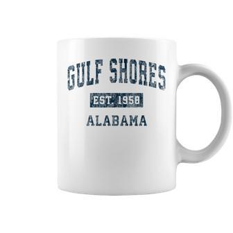 Gulf Shores Alabama Al Vintage Sports Navy Print Coffee Mug - Monsterry CA