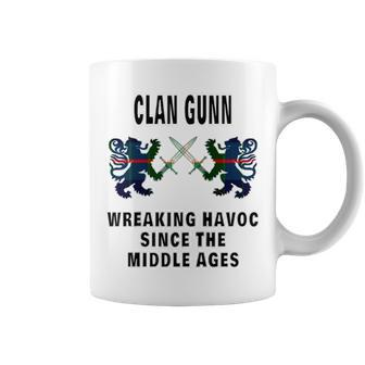 Gunn Scottish Tartan Scotland Family Clan Name Coffee Mug - Seseable